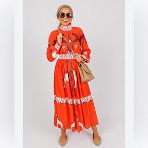 SUNDAY UP smocked maxi dress